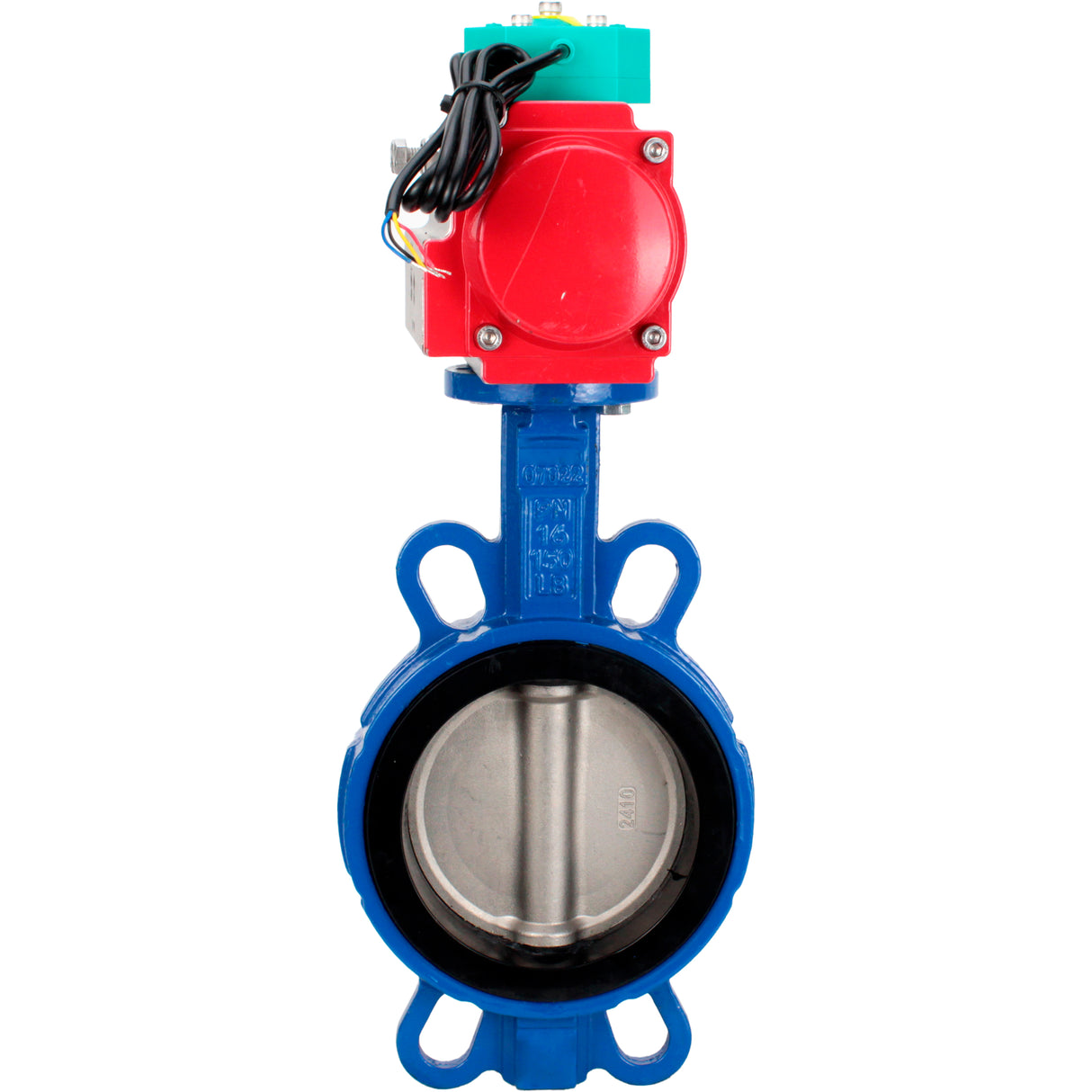 Water Butterfly Valve Elephant WBV3432V-2W-Fb-H DN50-300 16 bar case - 316L stainless steel, disc - 316L stainless steel, seal - Viton, with pneumatic drive PA-DA-XXX and ALS200D magnetic switch