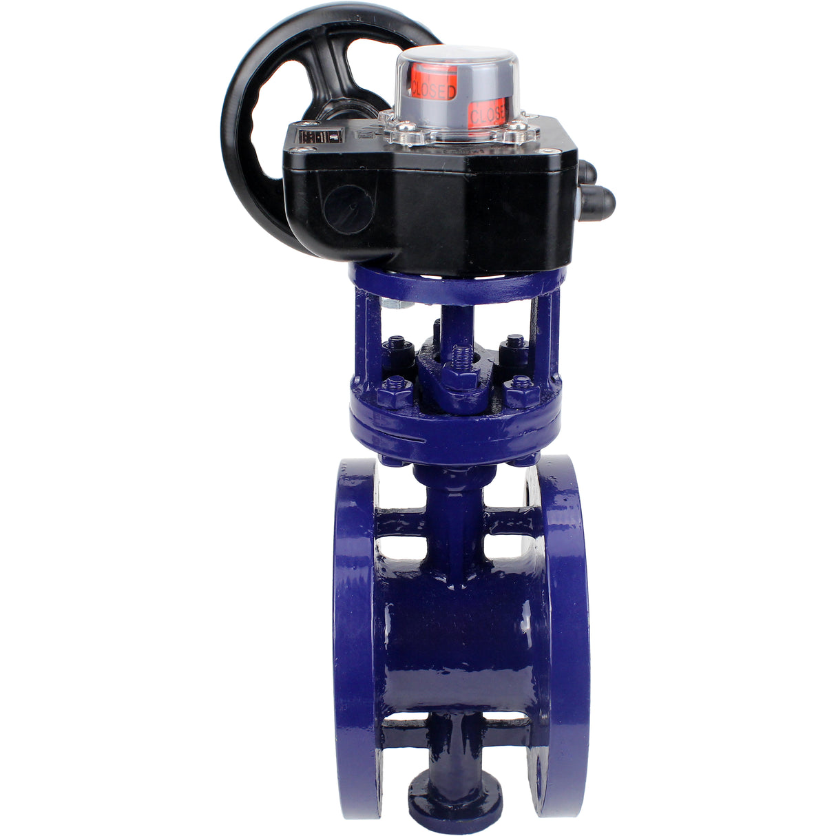 Wasser-Schmetterlingsventil Elephant WBV3EX-3431M-1W-F-ISO, Gehäusematerial - Kohlenstoffstahl, Scheibenmaterial - Edelstahl AISI 304, Dichtung - Metall, Getriebe HGB RQN