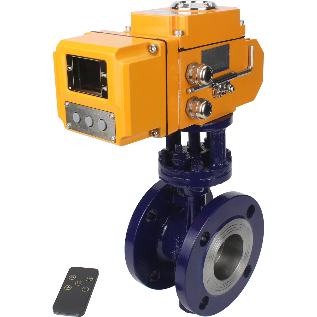 Wasser-Schmetterlingsventil Elephant WBV3EX-3431M-1W-F-ISO, Gehäusematerial - Kohlenstoffstahl, Scheibenmaterial - Edelstahl AISI 304, Dichtung - Metall, elektrischer Antrieb QT-N-хEM-O1 24V