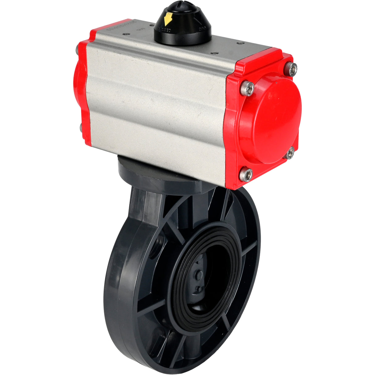 Butterfly valves Elephant WBV4242E-2W-Fb-ISO, body material - UPVC, disc material - UPVC, seal - EPDM, with pneumatic actuator with return springs PA-SA and pneumatic distributor 4M310-08 NAMUR 220V
