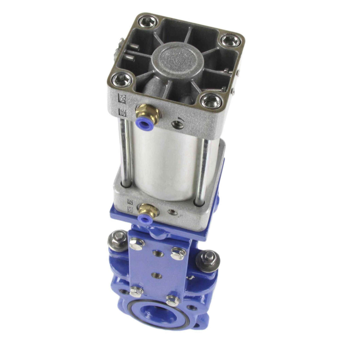 Messerkegelventil Elephant GGG40-SS304-EPDM-2W-DA, gehäusematerial - gusseisen GGG40, klingenmaterial - edelstahl AISI 304, dichtung - EPDM, pneumatischer aktuator