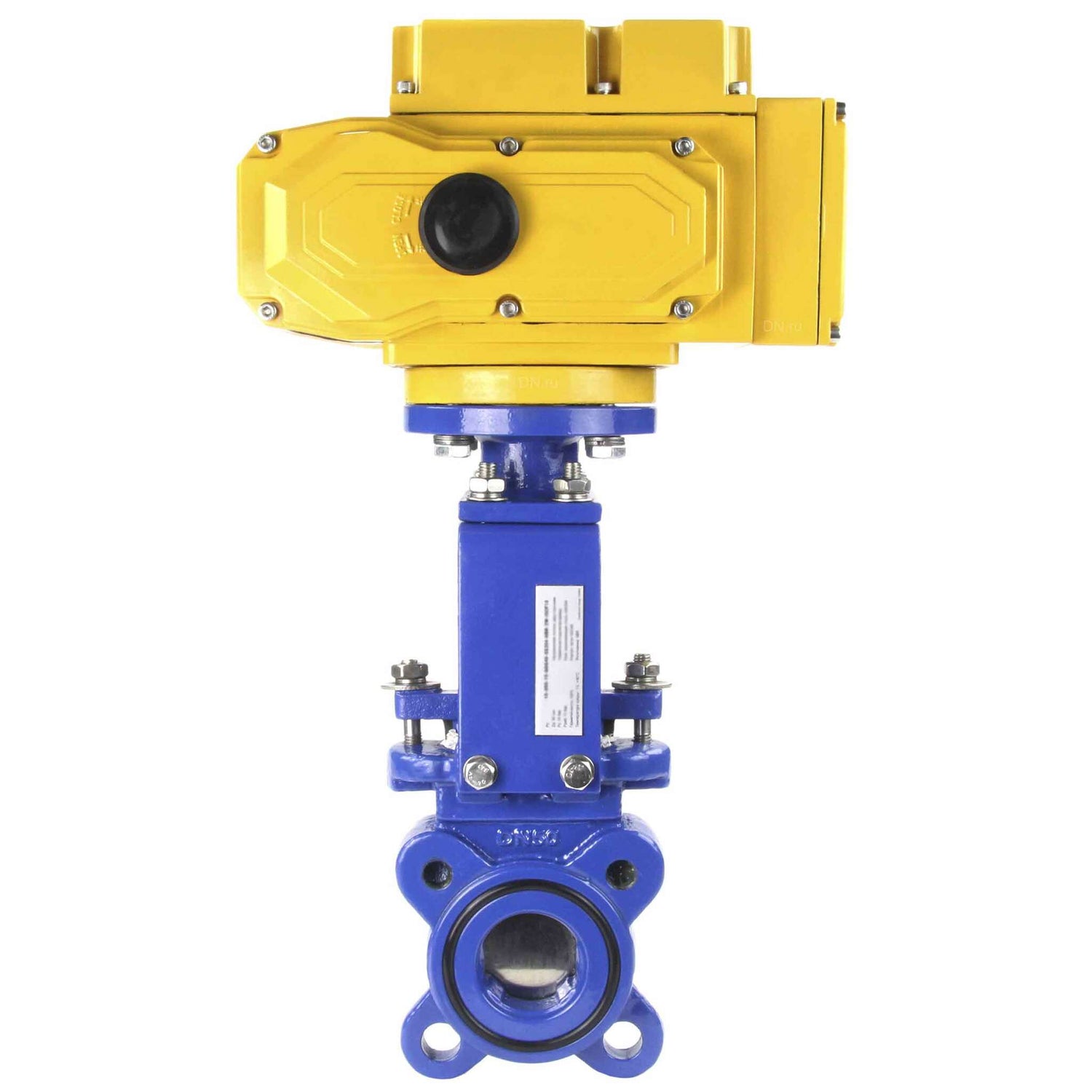 Knife Gate Valve Elephant GVKN1331N-2W-Fb-ISO Klasse 125 NBR Wafer-Typ, Gusseisen, bidirektional, mit Elephant-MT-50 110/220V elektrischem Antrieb