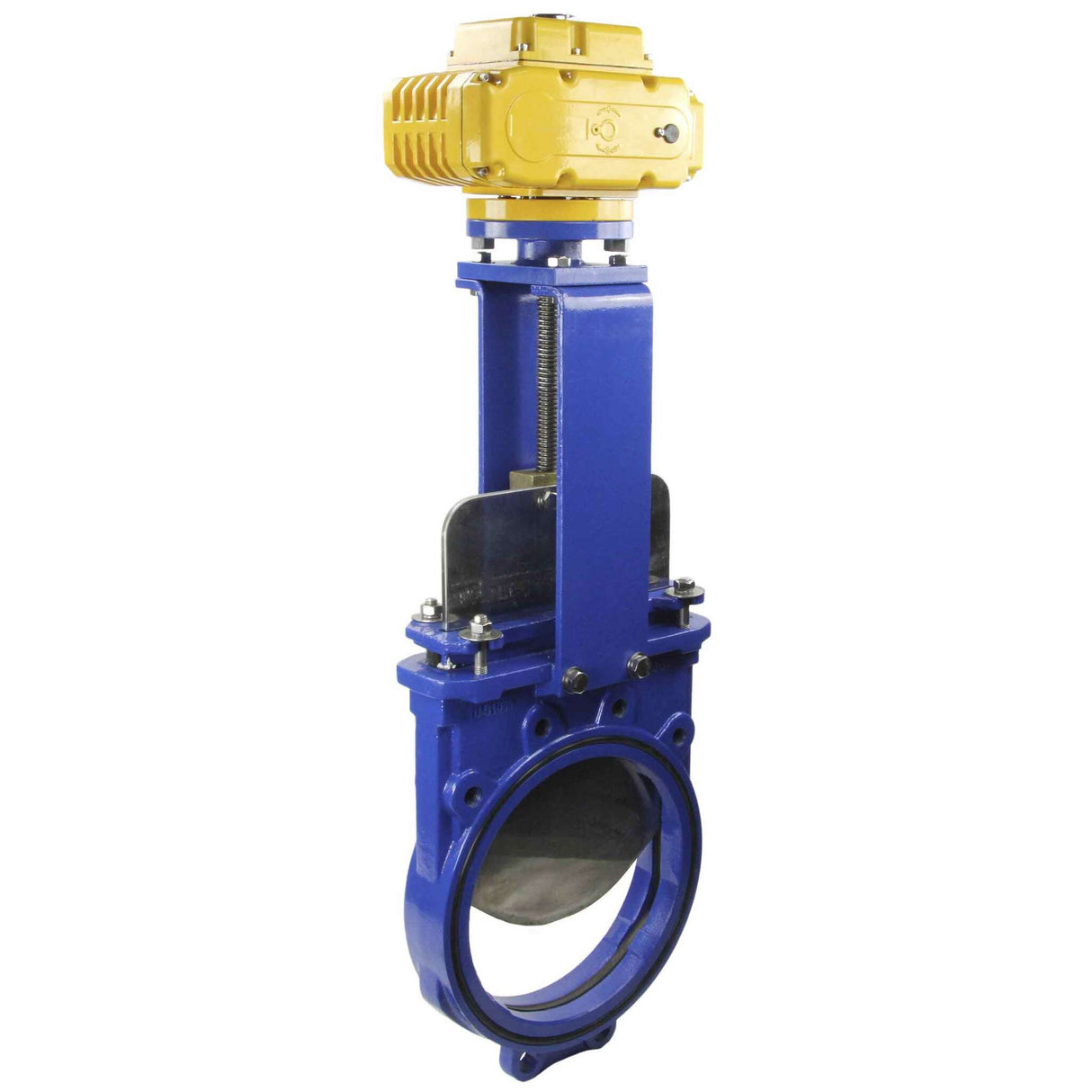Knife Gate Valve Elephant GVKN1331N-2W-Fb-ISO Klasse 125 NBR Wafer-Typ, Gusseisen, bidirektional, mit Elephant-MT-200 380V elektrischem Antrieb