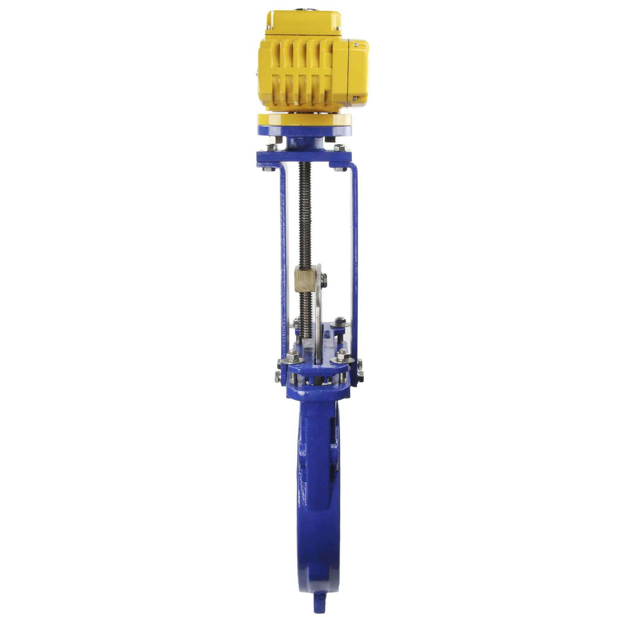 Knife Gate Valve Elephant GVKN1331N-2W-Fb-ISO Klasse 125 NBR Wafer-Typ, Gusseisen, bidirektional, mit Elephant-MT-200 380V elektrischem Antrieb