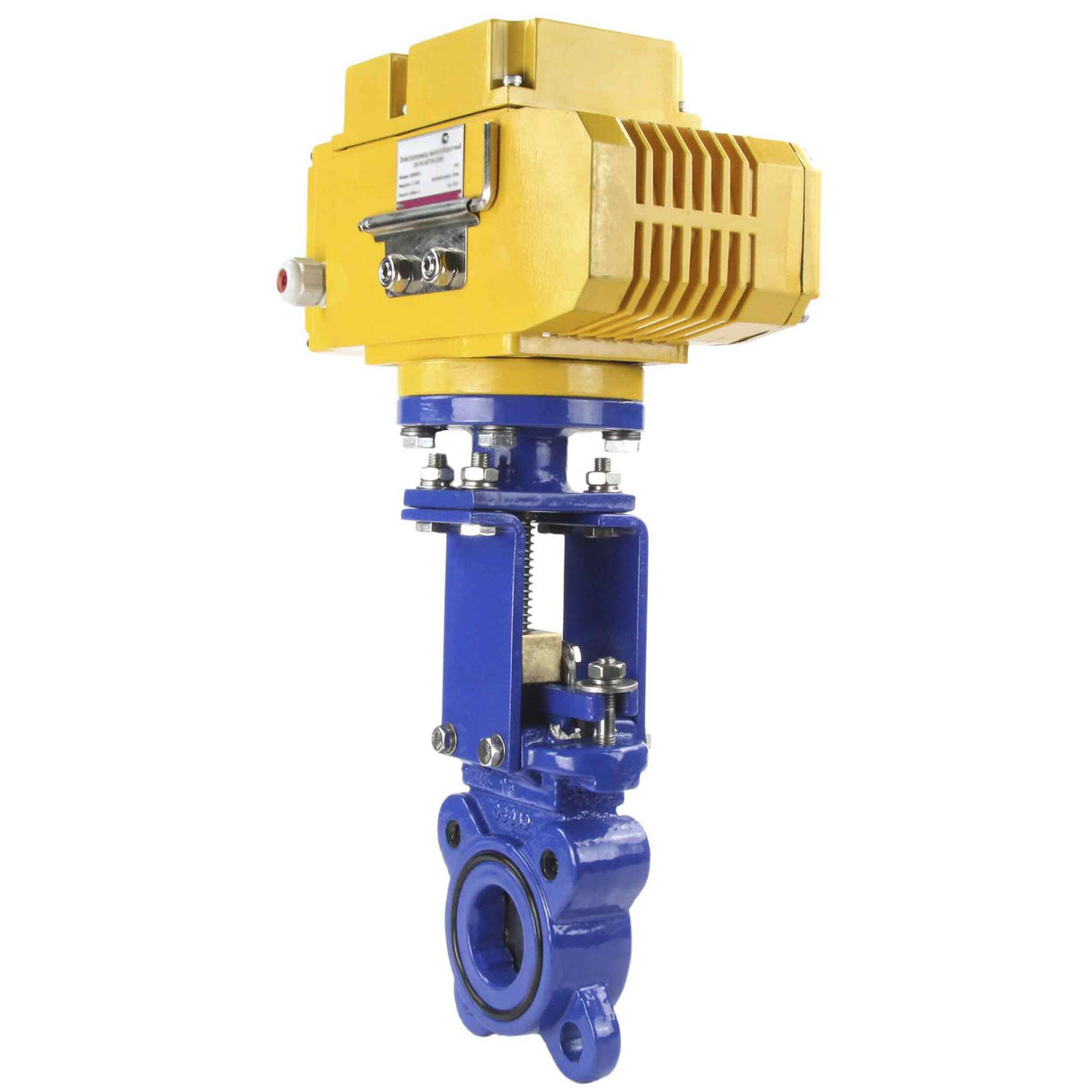 Knife Gate Valve Elephant GVKN1331N-2W-Fb-ISO Klasse 125 NBR Wafer-Typ, Gusseisen, bidirektional, mit Elephant-MT-50 110/220V elektrischem Antrieb