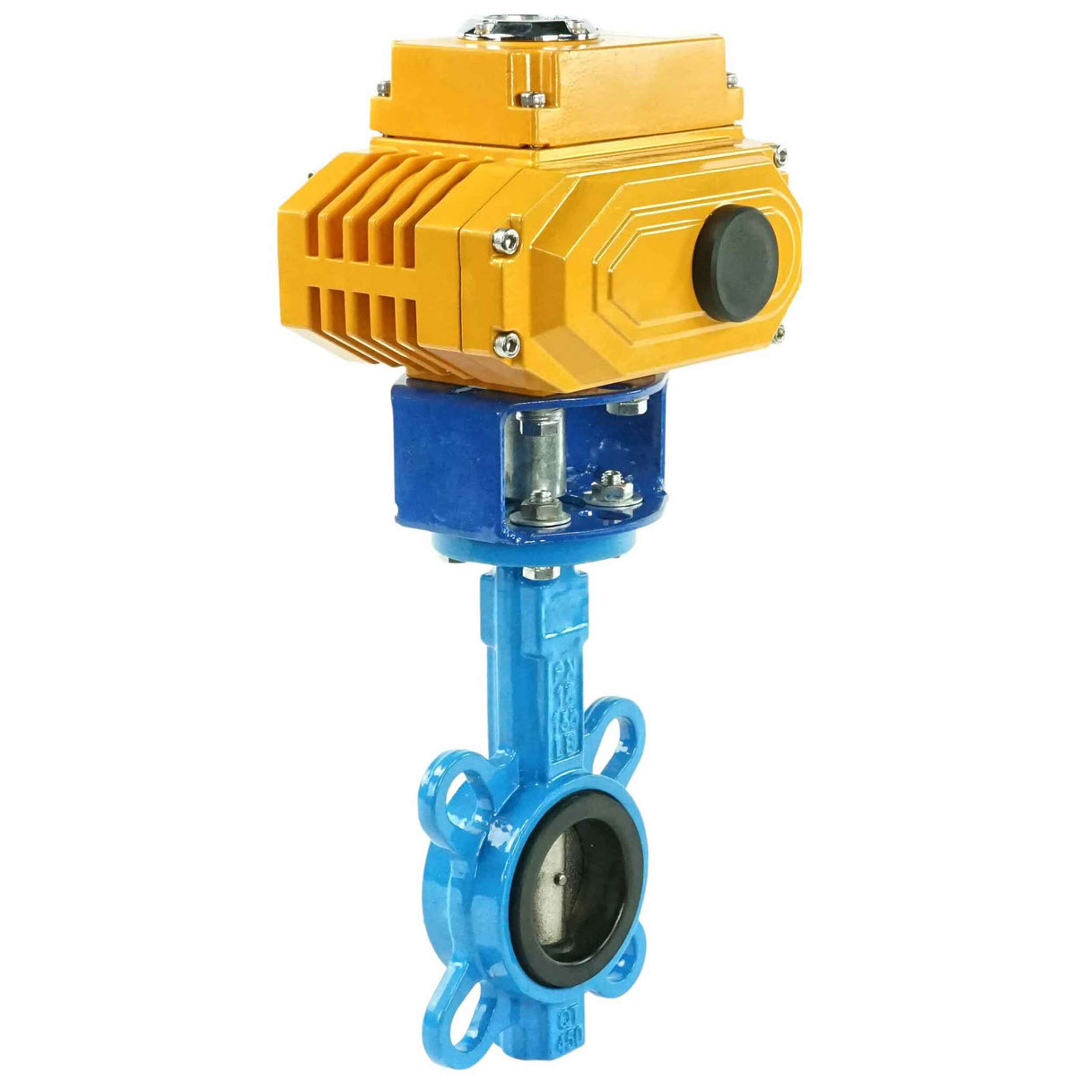 Wasserabsperrklappe Elephant bv16-g50-g40-elephant-110/220, Gehäusematerial – Gusseisen GGG50, Scheibenmaterial – Gusseisen GGG40, Dichtung – EPDM, elektrischer Antrieb betätigt