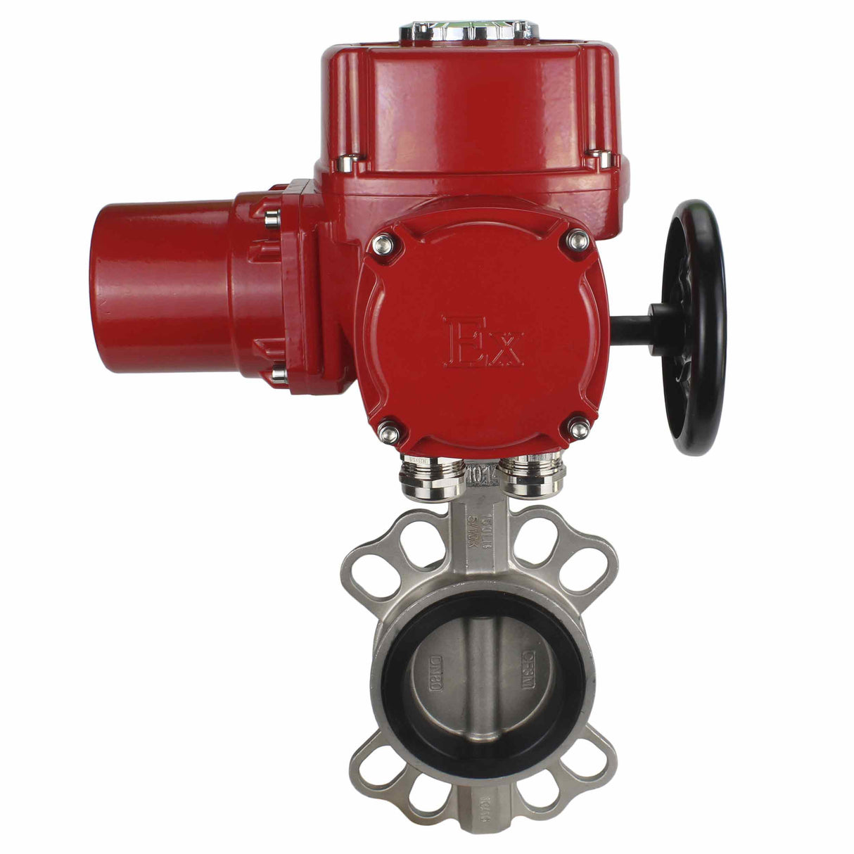 Wasser-Schmetterlingsventil Elephant 316l-316l-epdm-elephant-qt-w-m-ex-380v, Gehäusematerial - Edelstahl AISI 316L, Scheibenmaterial - Edelstahl AISI 316L, Dichtung - EPDM, elektrisch betriebenes Stellglied