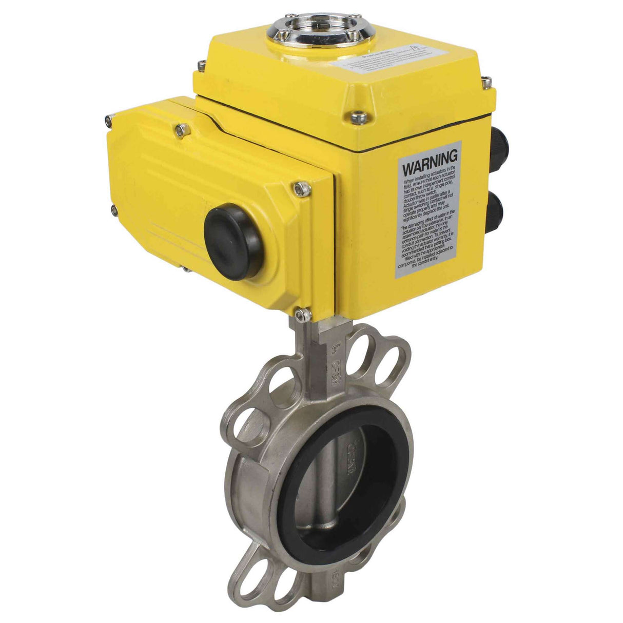 Wasserabsperrklappe Elephant 316l-nbr-elephant-24v, Gehäusematerial – Edelstahl AISI 316L, Scheibenmaterial – Edelstahl AISI 316L, Dichtung – NBR, elektrischer Antrieb betätigt