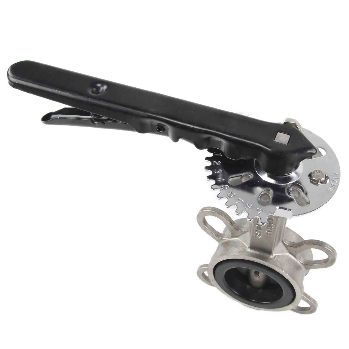 Wasser-drosselklappe Elephant 316L-316L-EPDM 232 PSI Klasse 150, gehäuse- und scheibenmaterial – edelstahl 316L, dichtung – EPDM, handradbetätigung