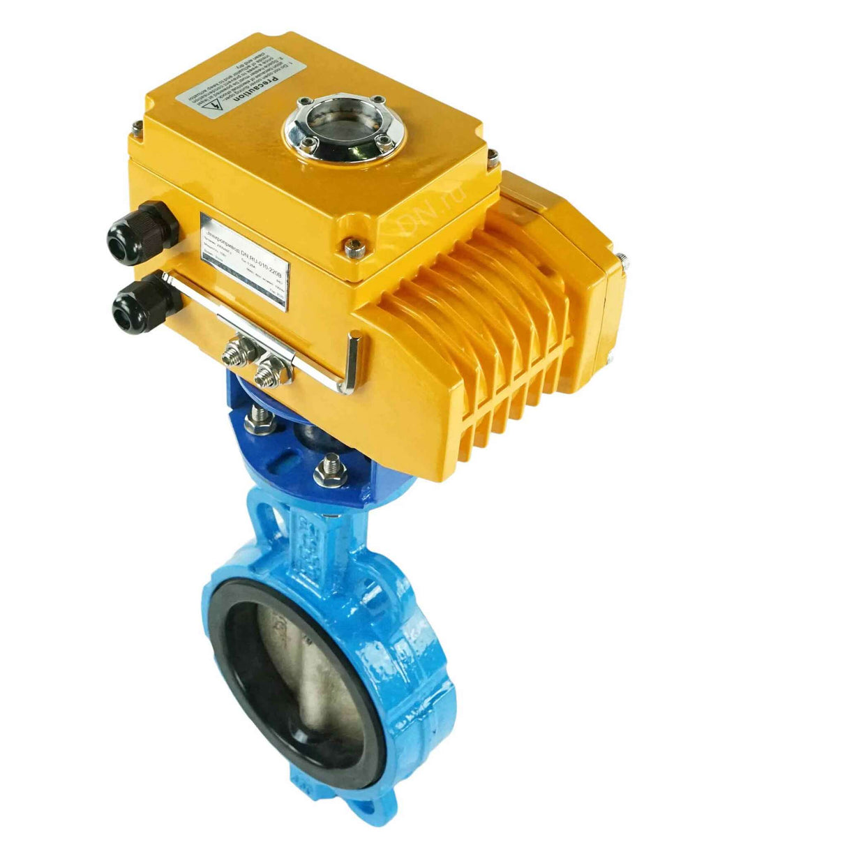 Wasserabsperrklappe Elephant bv16-g50-g40-elephant-380, Gehäusematerial – Gusseisen GGG50, Scheibenmaterial – Gusseisen GGG40, Dichtung – EPDM, elektrischer Antrieb betätigt