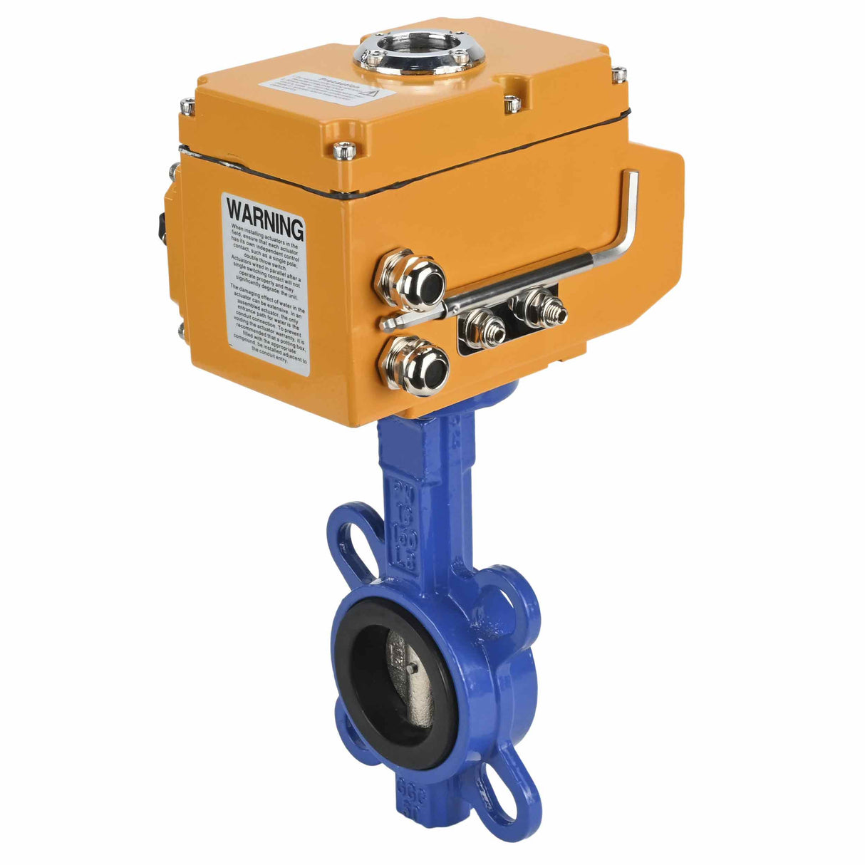 Wasser-Drosselklappe Elephant WBV1332N-2W-Fb-H Gehäusematerial - Gusseisen GGG50, Scheibenmaterial - Edelstahl 316L, Dichtung - NBR mit Elektroantrieb Elephant 380V