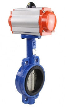 Wasserabsperrklappe Elephant g50-g40-epdm-elephant-sa, Gehäusematerial – Gusseisen GGG50, Scheibenmaterial – Gusseisen GGG40, Dichtung – EPDM, pneumatischer Antrieb betätigt