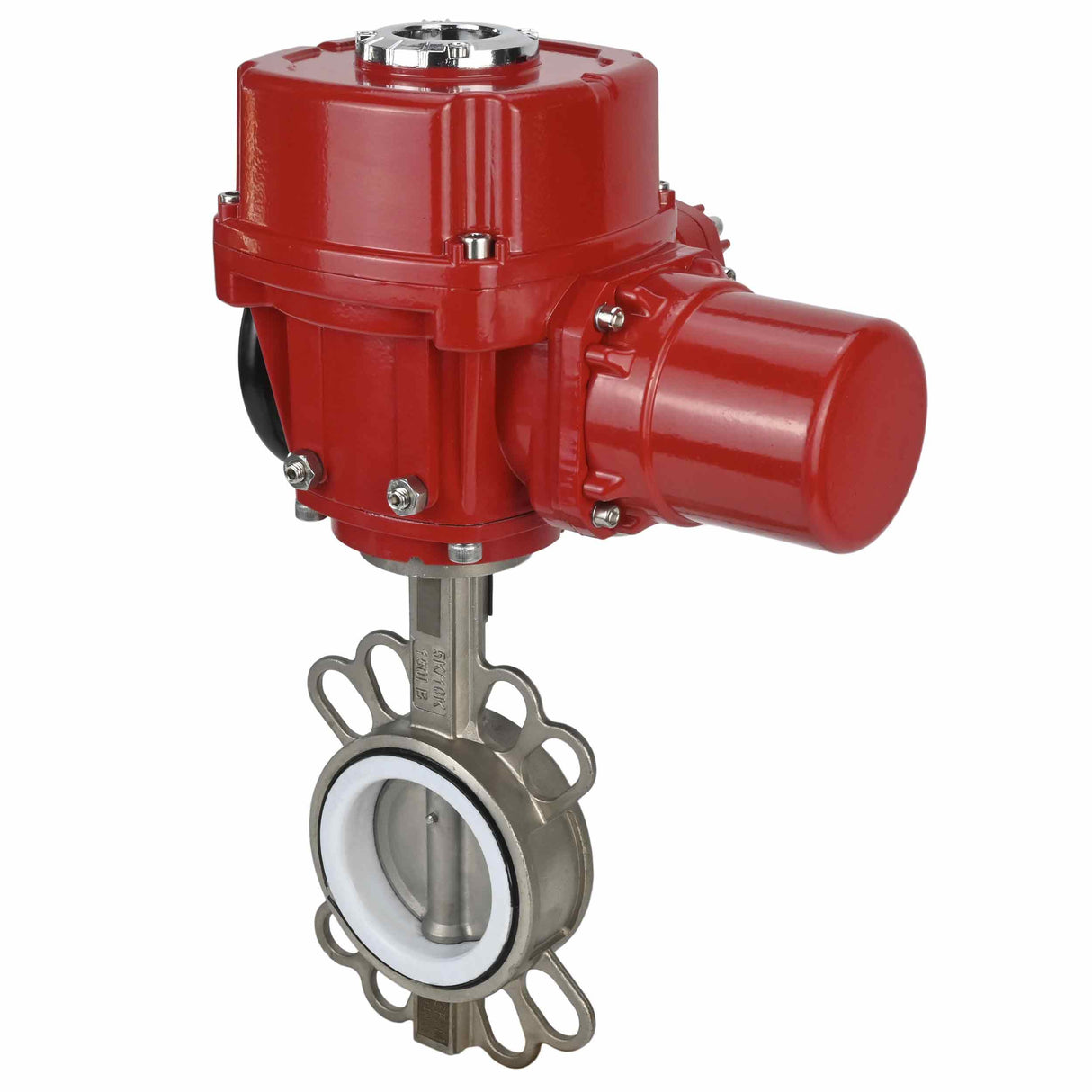 Wasser-Schmetterlingsventil Elephant 316L-316L-PTFE Gehäusematerial - Edelstahl AISI 316L, Scheibenmaterial - Edelstahl AISI 316L, Dichtung - PTFE mit 1/4-Umdrehung elektrischem Antrieb Elephant QT-W (M) EX 380V