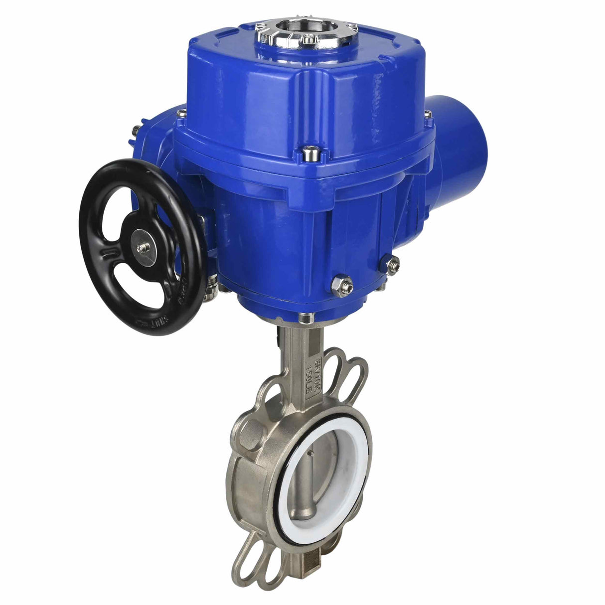 Absperrschmetterlingsventil Water Elephant 316L-316L-PTFE Gehäusematerial - Edelstahl AISI 316L, Scheibenmaterial - Edelstahl AISI 316L, Dichtung - PTFE mit 1/4-Umdrehungs-Elektroantrieb Elephant QT-W (M) 220V