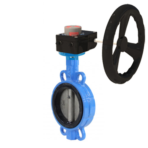 Wasser-Schmetterlingsventil Elephant WBV1632E-2W-Fb-H, Gehäusematerial - Gusseisen QT450, Scheibenmaterial - Edelstahl AISI 316L, Dichtung - EPDM, Getriebe HGB RQN