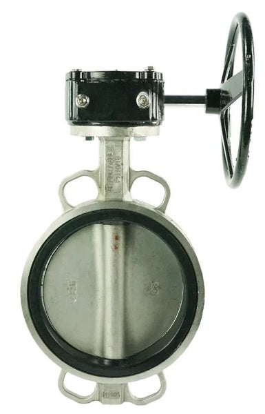 Wasser-Schmetterlingsventil Elephant WBV3131V-2W-Fb-H, Gehäusematerial - Edelstahl AISI 304, Scheibenmaterial - Edelstahl AISI 304, Dichtung - Viton, Getriebe HAM RQN