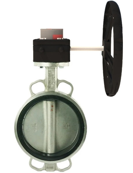 Wasser-Schmetterlingsventil Elephant WBV3131V-2W-Fb-H, Gehäusematerial - Edelstahl AISI 304, Scheibenmaterial - Edelstahl AISI 304, Dichtung - Viton, Getriebe HGB RQN