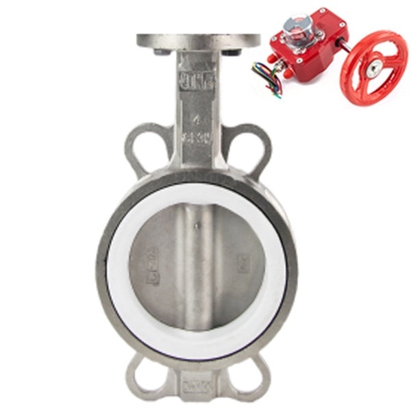 Wasser-Schmetterlingsventil Elephant WBV3131P-2W-Fb-H, Gehäusematerial - Edelstahl AISI 304, Scheibenmaterial - Edelstahl AISI 304, Dichtung - PTFE, Getriebe mit HGBF RQN