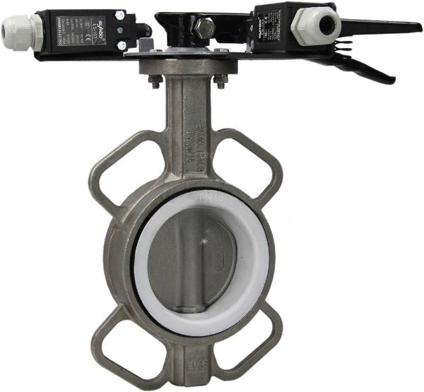Wasser-Schmetterlingsventil Elephant WBV3131P-2W-Fb-H, Gehäusematerial - Edelstahl AISI 304, Scheibenmaterial - Edelstahl AISI 304, Dichtung - PTFE, Griff, LSU LS-103