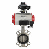 Wasserabsperrklappe Elephant 316l-316l-epdm-sa-4m310-110/220-apl210n, Gehäusematerial – Edelstahl AISI 316L, Scheibenmaterial – Edelstahl AISI 316L, Dichtung – EPDM, pneumatischer Antrieb betätigt