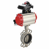 Wasserabsperrklappe Elephant 316l-316l-epdm-sa-4m310-110/220-apl210n, Gehäusematerial – Edelstahl AISI 316L, Scheibenmaterial – Edelstahl AISI 316L, Dichtung – EPDM, pneumatischer Antrieb betätigt