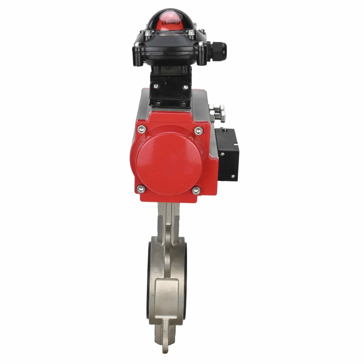 Wasserabsperrklappe Elephant 316l-316l-epdm-sa-4m310-110/220-apl210n, Gehäusematerial – Edelstahl AISI 316L, Scheibenmaterial – Edelstahl AISI 316L, Dichtung – EPDM, pneumatischer Antrieb betätigt