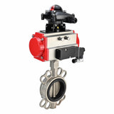 Wasserabsperrklappe Elephant 316l-316l-epdm-sa-4m310-110/220-apl210n, Gehäusematerial – Edelstahl AISI 316L, Scheibenmaterial – Edelstahl AISI 316L, Dichtung – EPDM, pneumatischer Antrieb betätigt
