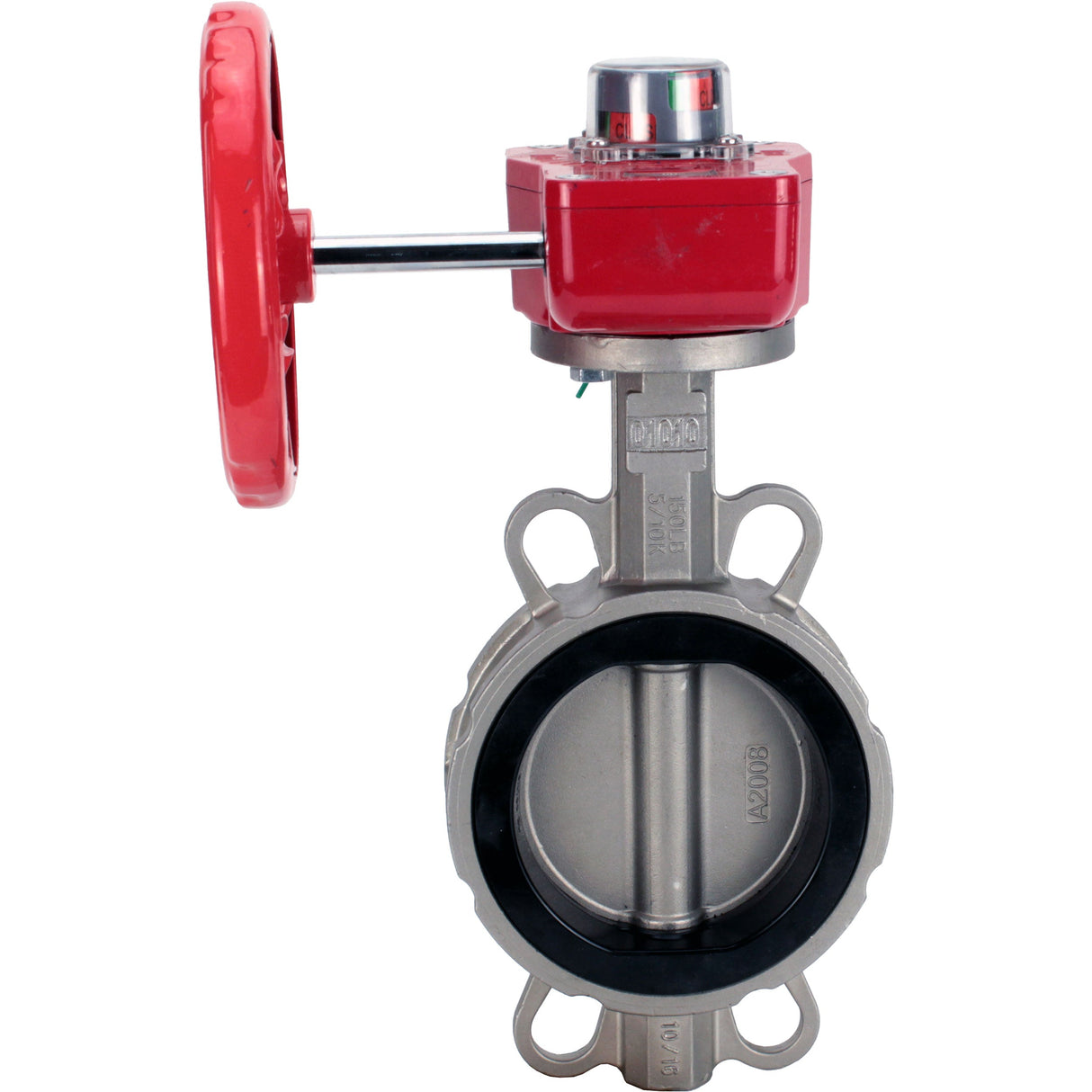 Wasser-Schmetterlingsventil Elephant WBV3131E-2W-Fb-H, Gehäusematerial - Edelstahl AISI 304, Scheibenmaterial - Edelstahl AISI 304, Dichtung - EPDM, Getriebe HGBF RQN