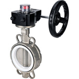 Wasser-Schmetterlingsventil Elephant 316L-PTFE-HGB, Gehäusematerial - Edelstahl AISI 316L, Scheibenmaterial - Edelstahl AISI 316L, Dichtung - PTFE, getriebegetrieben