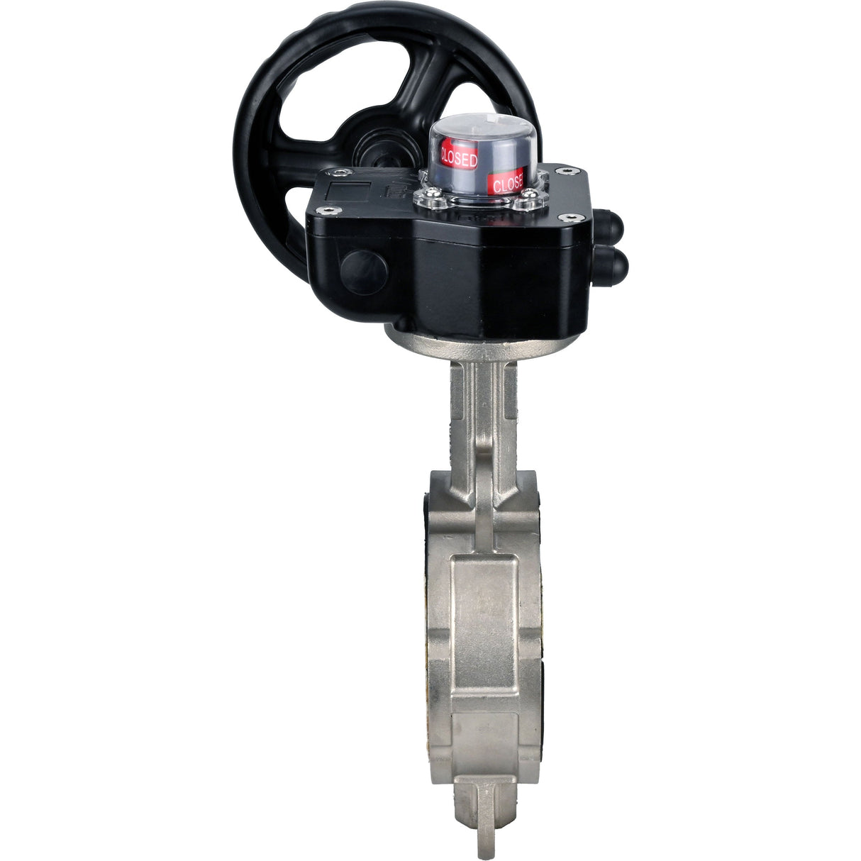 Wasser-Schmetterlingsventil Elephant 316L-PTFE-HGB, Gehäusematerial - Edelstahl AISI 316L, Scheibenmaterial - Edelstahl AISI 316L, Dichtung - PTFE, getriebegetrieben