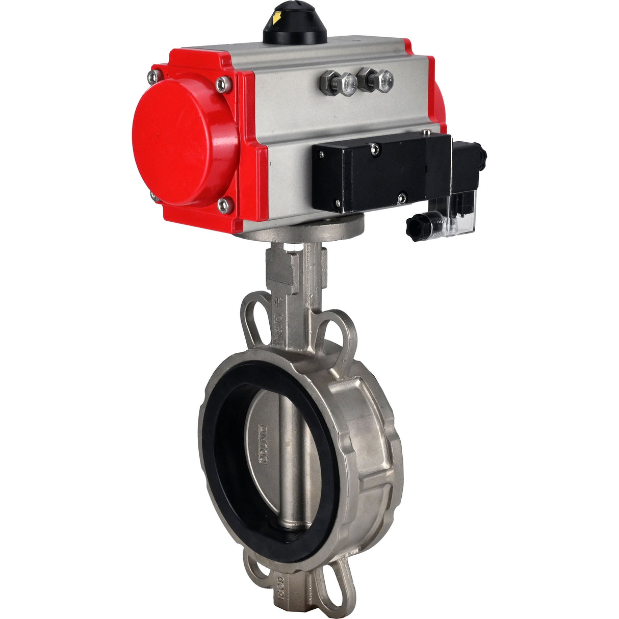 Wasserabsperrklappe Elephant 316l-epdm-da-4m310-24v, Gehäusematerial – Edelstahl AISI 316L, Scheibenmaterial – Edelstahl AISI 316L, Dichtung – EPDM, pneumatischer Antrieb betätigt