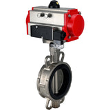 Wasserabsperrklappe Elephant 316l-epdm-da-4m310-24v, Gehäusematerial – Edelstahl AISI 316L, Scheibenmaterial – Edelstahl AISI 316L, Dichtung – EPDM, pneumatischer Antrieb betätigt