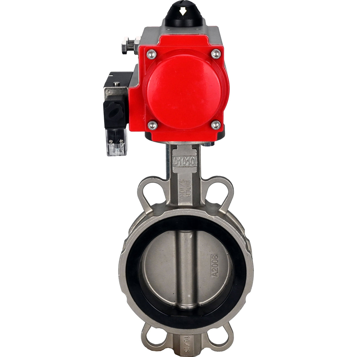 Wasserabsperrklappe Elephant 316l-epdm-da-4m310-24v, Gehäusematerial – Edelstahl AISI 316L, Scheibenmaterial – Edelstahl AISI 316L, Dichtung – EPDM, pneumatischer Antrieb betätigt