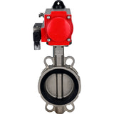 Wasserabsperrklappe Elephant 316l-epdm-da-4m310-24v, Gehäusematerial – Edelstahl AISI 316L, Scheibenmaterial – Edelstahl AISI 316L, Dichtung – EPDM, pneumatischer Antrieb betätigt