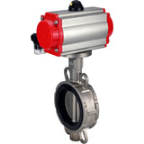 Wasserabsperrklappe Elephant 316l-epdm-da-4m310-24v, Gehäusematerial – Edelstahl AISI 316L, Scheibenmaterial – Edelstahl AISI 316L, Dichtung – EPDM, pneumatischer Antrieb betätigt