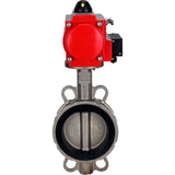 Wasserabsperrklappe Elephant 316l-epdm-da-4m310-24v, Gehäusematerial – Edelstahl AISI 316L, Scheibenmaterial – Edelstahl AISI 316L, Dichtung – EPDM, pneumatischer Antrieb betätigt