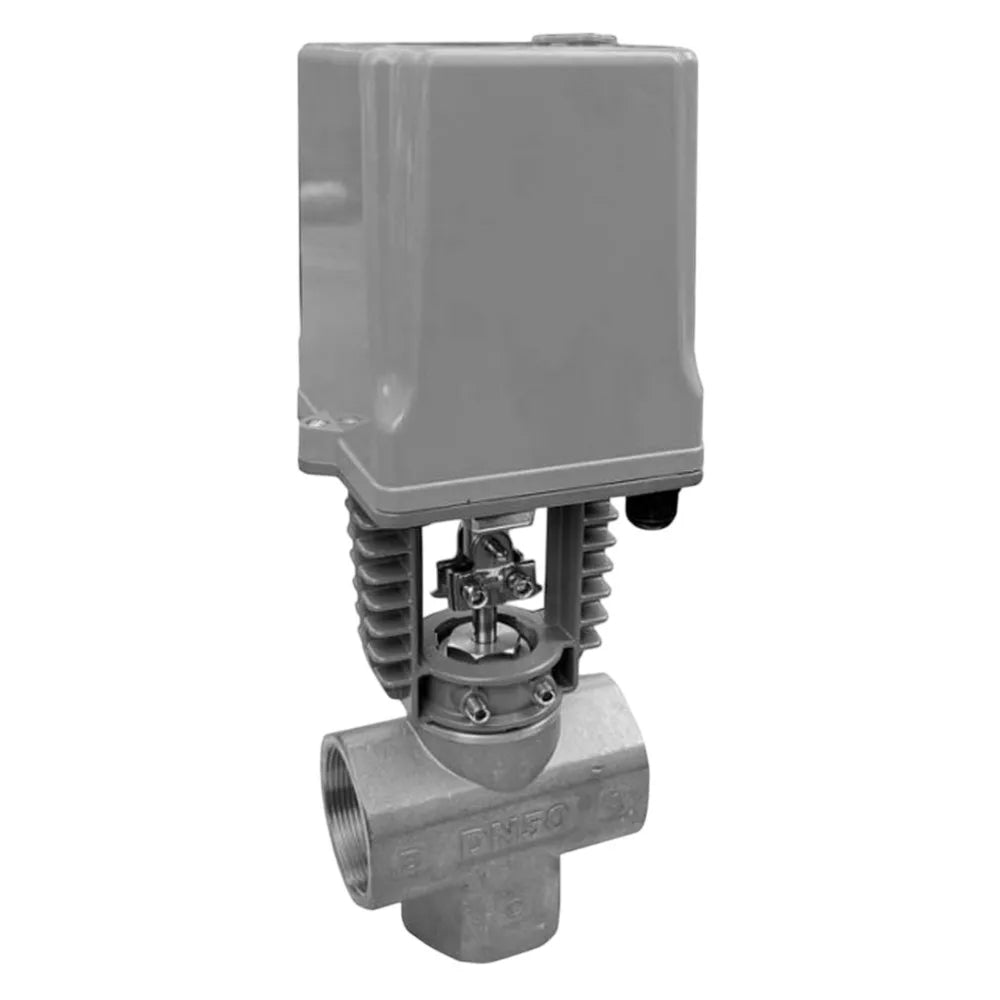 Dreiwege-Regelventil Elephant VRg3M/S-31M-LED-T, Gehäusematerial - Edelstahl AISI 304, Sperrgehäusematerial - Edelstahl AISI 304, Dichtung - Metall, mit elektrischem Antrieb DAV 220V