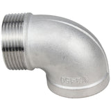 Bogen (Winkel) Stahl Elephant PN16 90° Winkel, mit Gewinde, Körper - Edelstahl 304, Anschluss - Außen-/Innengewinde