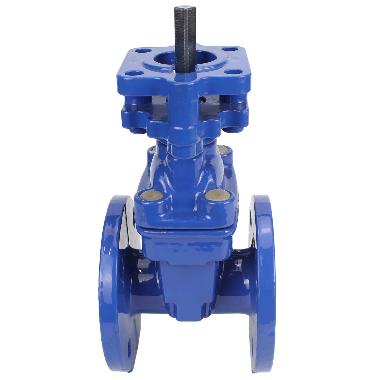 Keilschieber Elephant 30X939H GVWN1414E-2W-F mit OST-Flansch, Gehäuse - Gusseisen GGG50, Keil - Gusseisen + EPDM, Dichtung - EPDM, nur Spindel, Farbe - blau