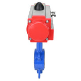 Wasserabsperrklappe Elephant st-316l-ptfe-elephant-da, Gehäusematerial – Kohlenstoffstahl WCB, Scheibenmaterial – Edelstahl AISI 316L, Dichtung – PTFE, pneumatischer Antrieb betätigt