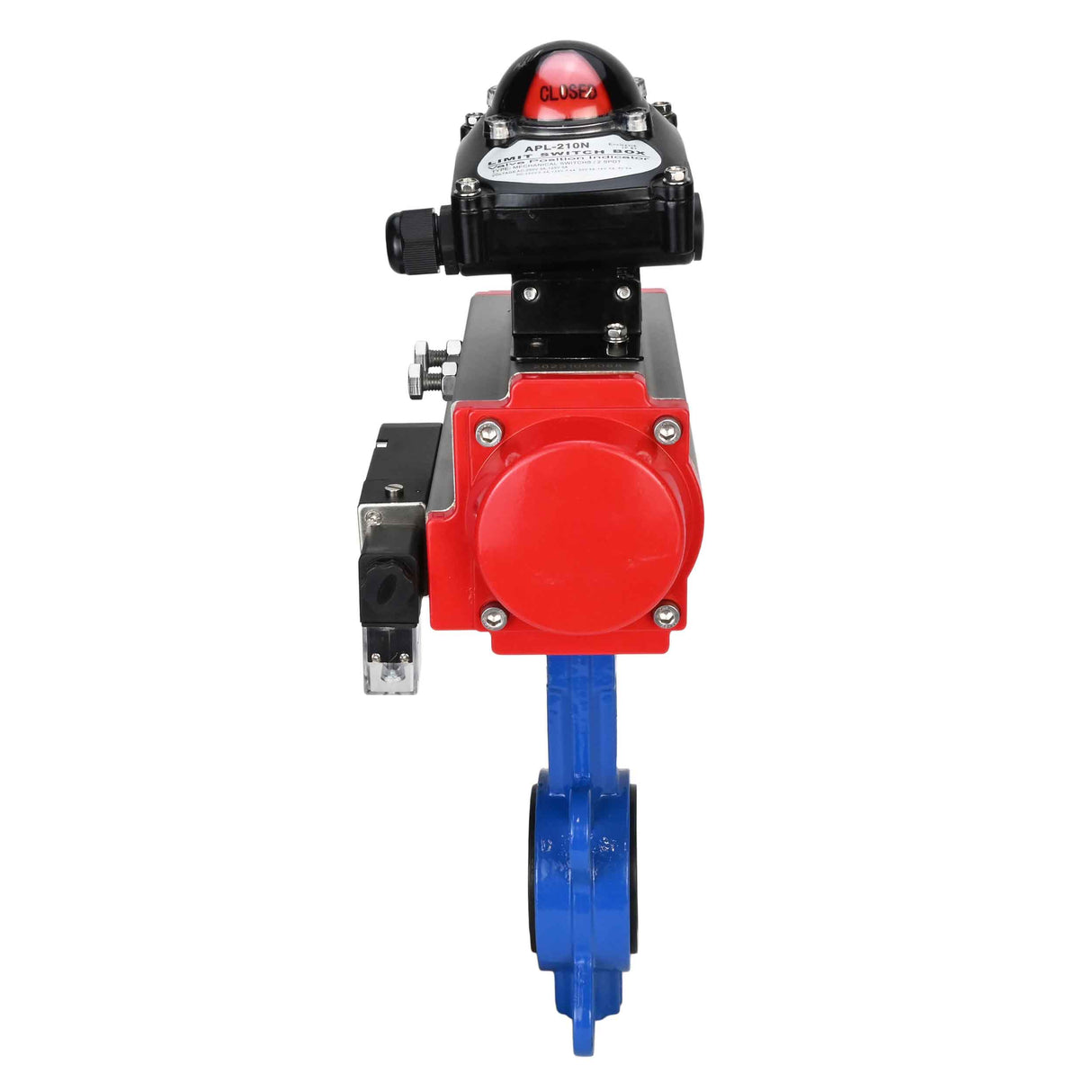 Wasserabsperrklappe Elephant g50-g40-epdm-elephant-da-4m310-110/220v-apl-210n, Gehäusematerial – Gusseisen GGG50, Scheibenmaterial – Gusseisen GGG40, Dichtung – EPDM, pneumatischer Antrieb betätigt