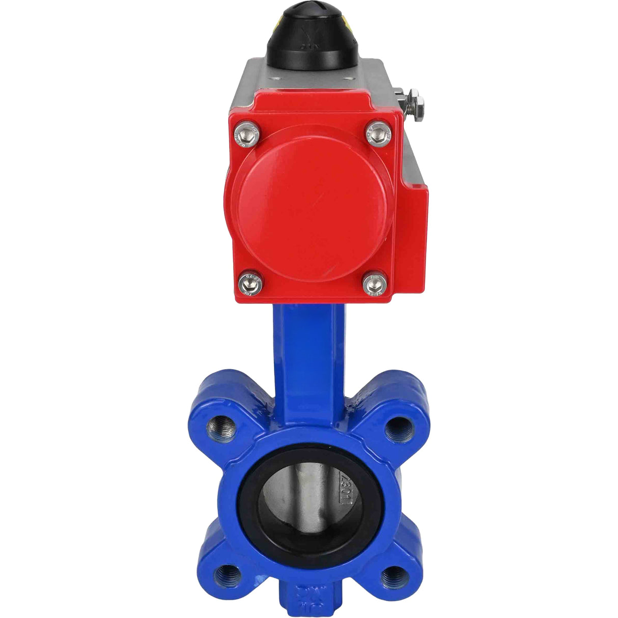 Wasser-Schmetterlingsventil Elephant WBV1631E-2W-Fb-H, Gehäusematerial - Gusseisen QT450, Scheibenmaterial - Edelstahl AISI 304, Dichtung - EPDM, mit pneumatischem Doppelwirkungsantrieb PA-DA