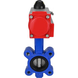 Wasser-Schmetterlingsventil Elephant WBV1631E-2W-Fb-H, Gehäusematerial - Gusseisen QT450, Scheibenmaterial - Edelstahl AISI 304, Dichtung - EPDM, mit pneumatischem Doppelwirkungsantrieb PA-DA