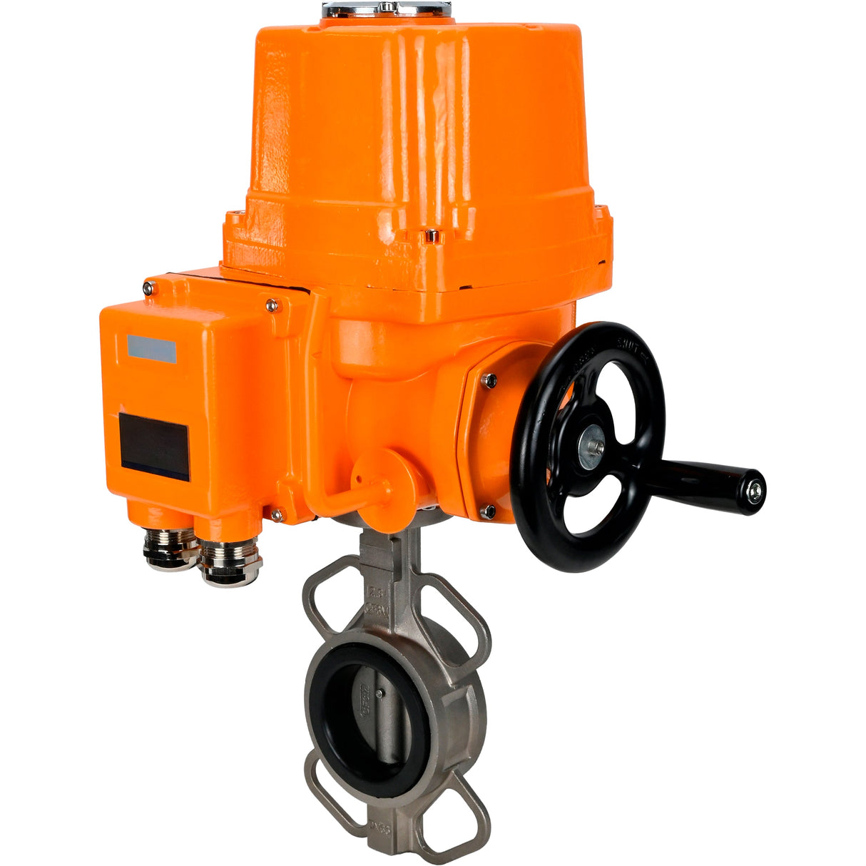 Wasserabsperrklappe Elephant 316l-316l-viton-elephant-ex-110/220, Gehäusematerial – Edelstahl AISI 316L, Scheibenmaterial – Edelstahl AISI 316L, Dichtung – VITON, elektrischer Antrieb betätigt