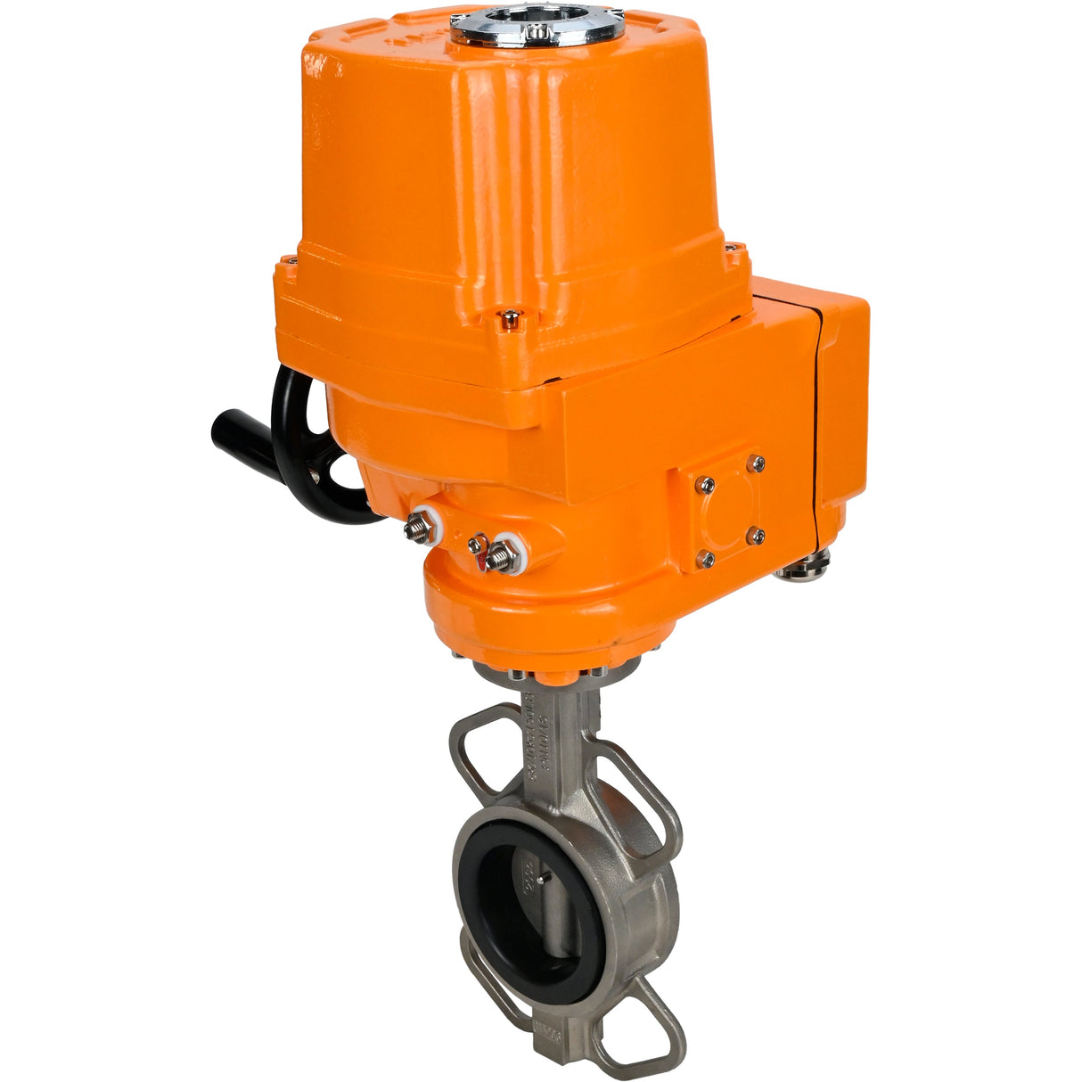 Wasserabsperrklappe Elephant 316l-316l-viton-elephant-ex-110/220, Gehäusematerial – Edelstahl AISI 316L, Scheibenmaterial – Edelstahl AISI 316L, Dichtung – VITON, elektrischer Antrieb betätigt