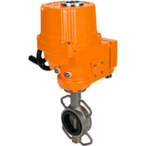 Wasserabsperrklappe Elephant 316l-316l-viton-elephant-ex-110/220, Gehäusematerial – Edelstahl AISI 316L, Scheibenmaterial – Edelstahl AISI 316L, Dichtung – VITON, elektrischer Antrieb betätigt