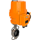 Wasserabsperrklappe Elephant 316l-316l-viton-elephant-ex-110/220, Gehäusematerial – Edelstahl AISI 316L, Scheibenmaterial – Edelstahl AISI 316L, Dichtung – VITON, elektrischer Antrieb betätigt