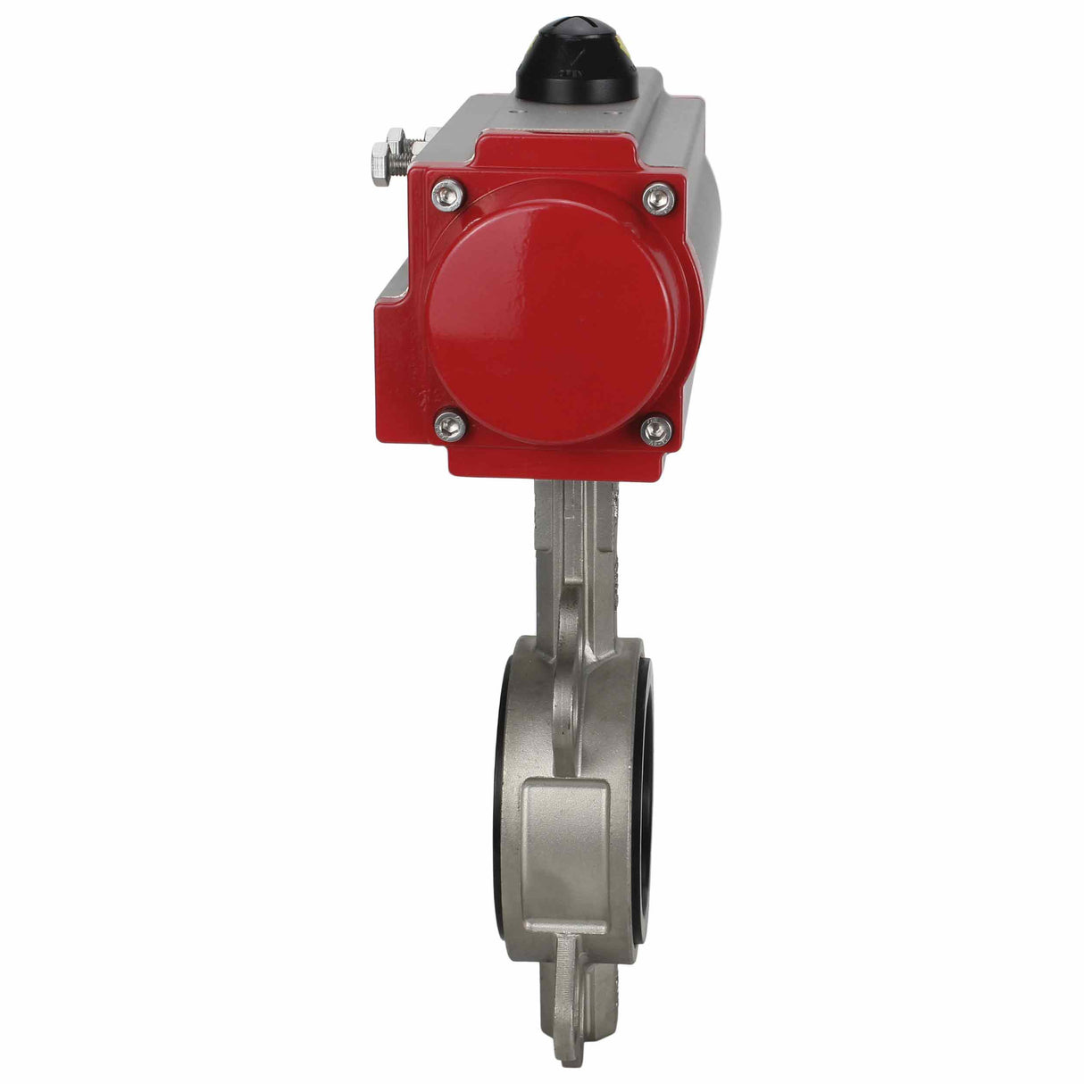 Wasser-Schmetterlingsventil Elephant WBV3131E-2W-Fb-H, Gehäusematerial - Edelstahl AISI 304, Scheibenmaterial - Edelstahl AISI 304, Dichtung - EPDM, pneumatischer Antrieb PA-DA Doppelwirkung