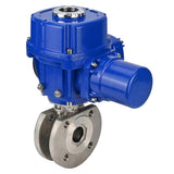 Edelstahl-Kugelhahn Elephant-BVсFP.316.200 PSI232 mit vollem Durchgang, Kompaktflansch, elektrischer Schwenkantrieb Elephant QT-W (M) 220 V