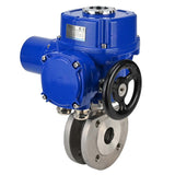 Edelstahl-Kugelhahn Elephant-BVсFP.316.200 PSI232 mit vollem Durchgang, Kompaktflansch, elektrischer Schwenkantrieb Elephant QT-W (M) 220 V